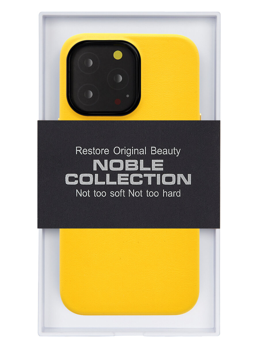 фото Чехол для iphone 14 pro noble collection - жёлтый