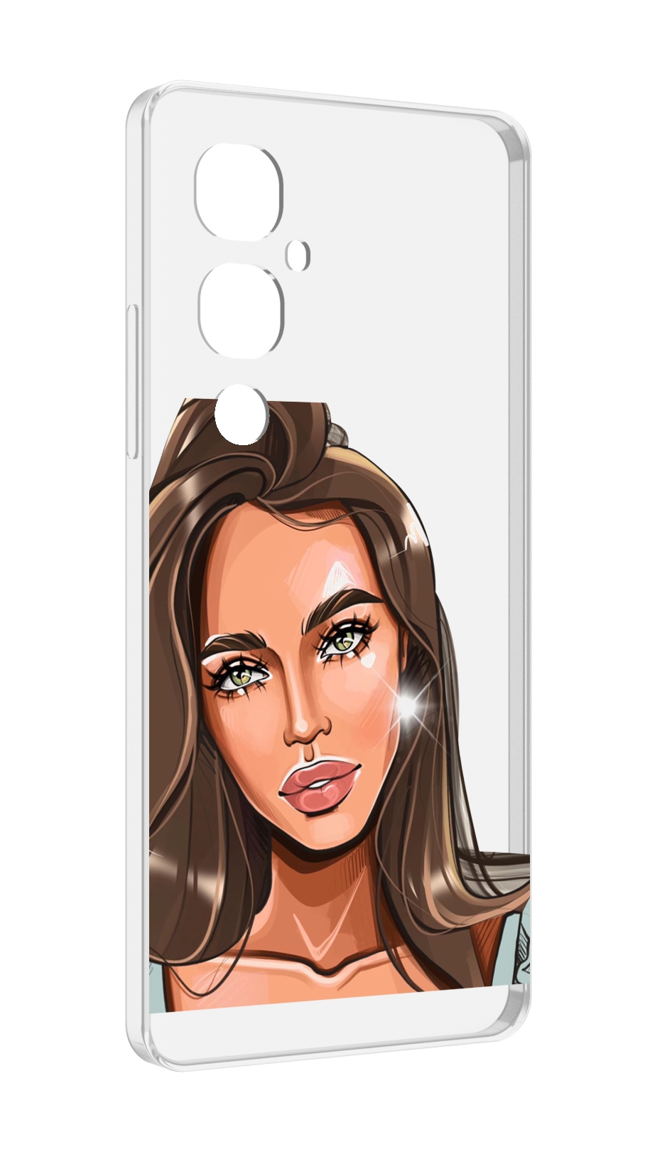 

Чехол MyPads Девушка-с-зелеными-глазами для Tecno Pova 4 Pro, Прозрачный, Tocco