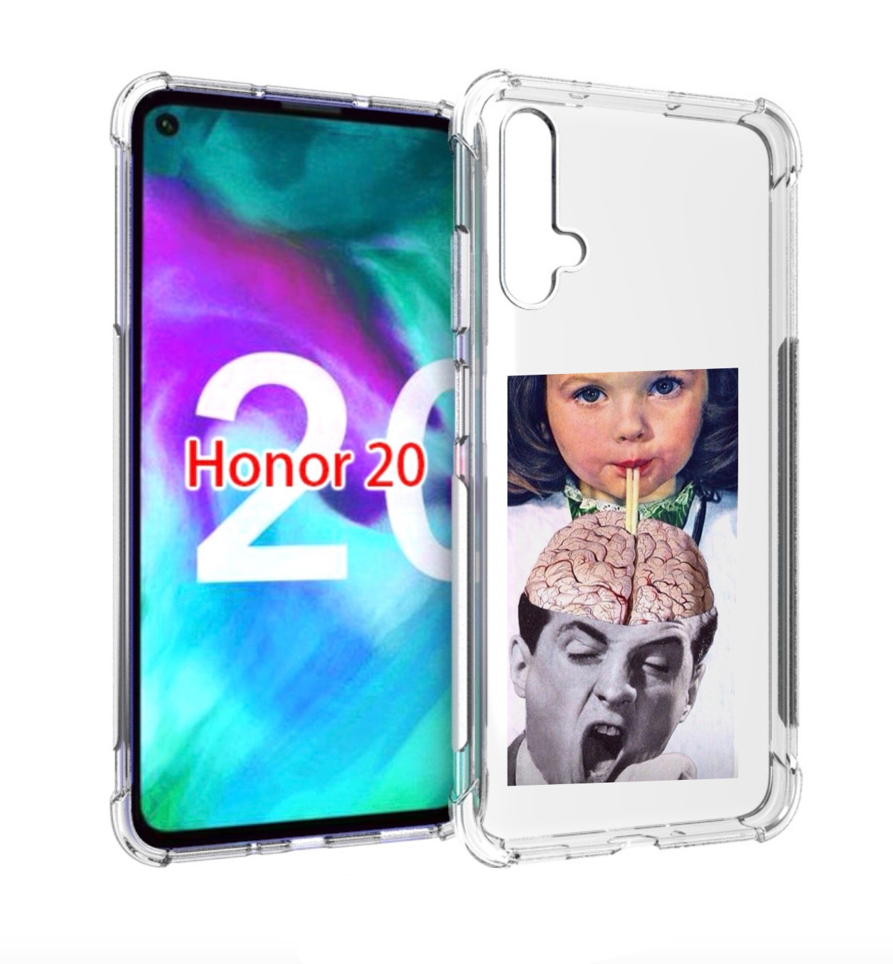 

Чехол бампер MyPads на-здоровье для Honor 20, Прозрачный, Tocco