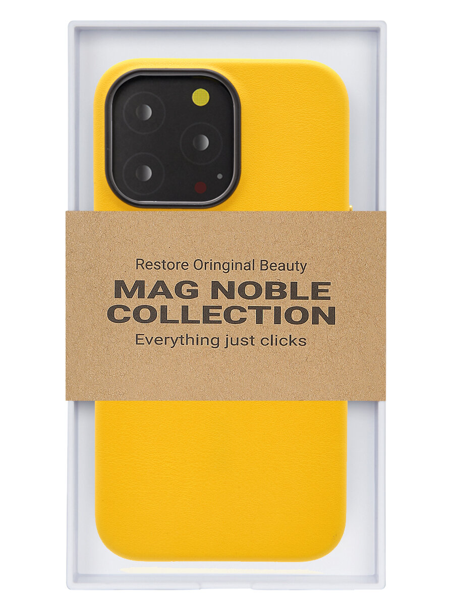 фото Чехол с magsafe для iphone 13 mag noble collection - жёлтый