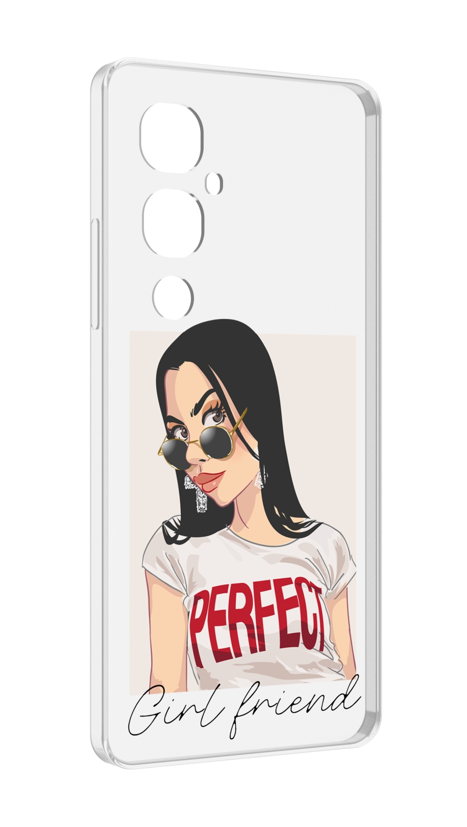 

Чехол MyPads Девушка-с-сережками женский для Tecno Pova 4 Pro, Прозрачный, Tocco
