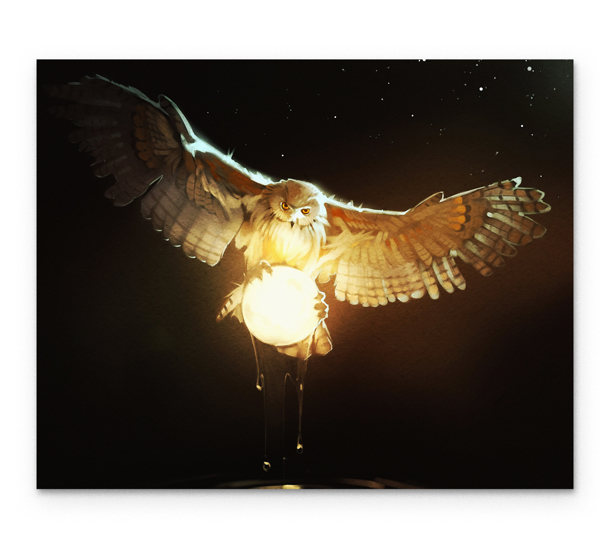 

Картина интерьерная на холсте Poly Print Art Волшебная сова 50х40 см.