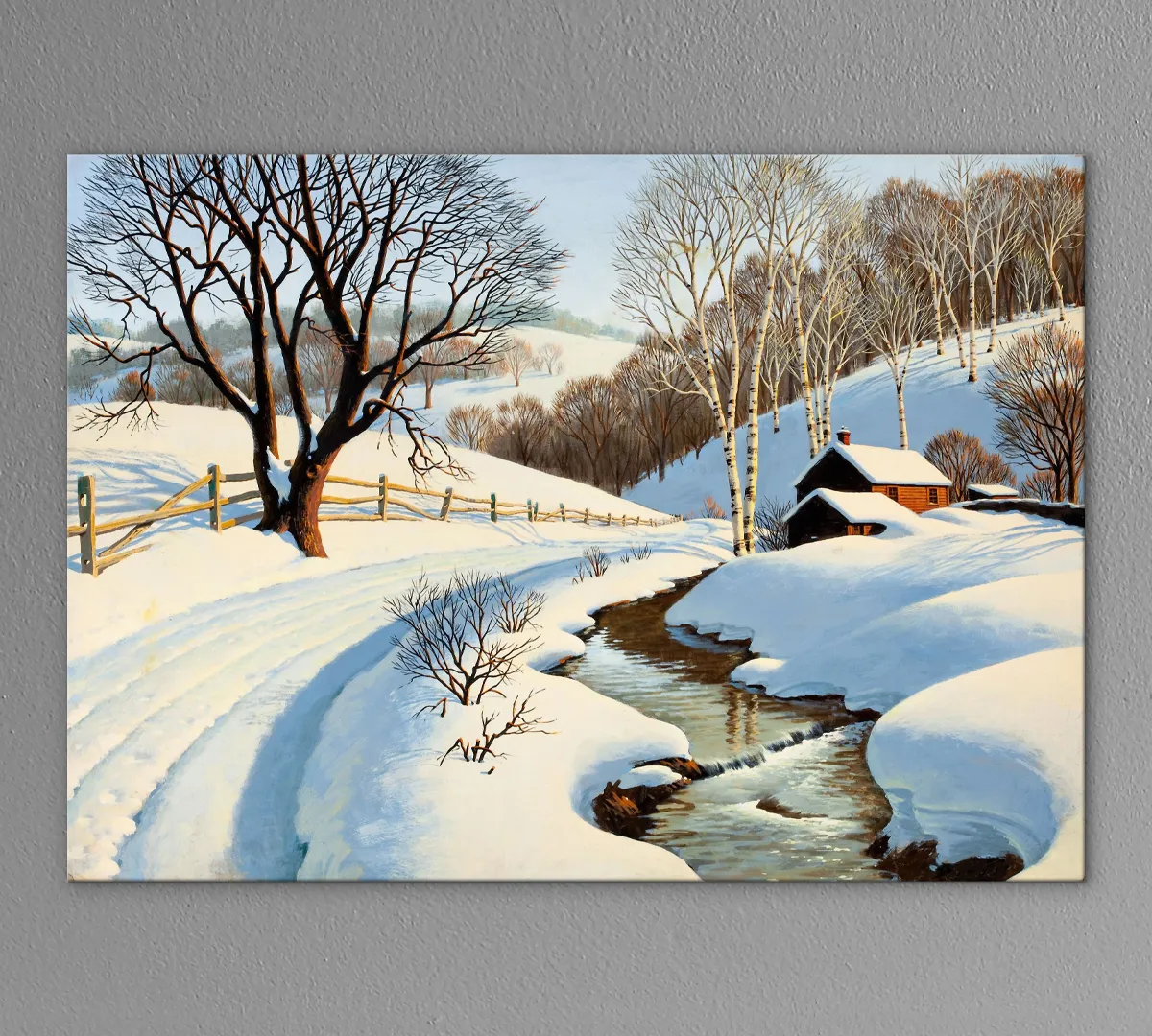 

Картина интерьерная на холсте Poly Print Art Зимний пейзаж 50х70 см.