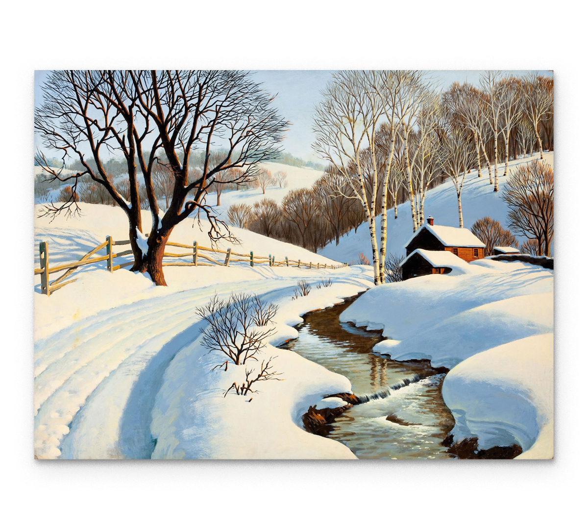 

Картина интерьерная на холсте Poly Print Art Зимний пейзаж 30х40 см.