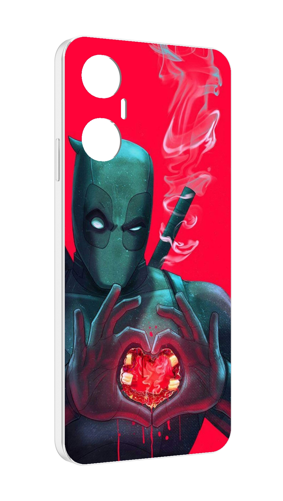 

Чехол MyPads дедпул-в-сердце для Infinix Hot 20 5G, Прозрачный, Tocco