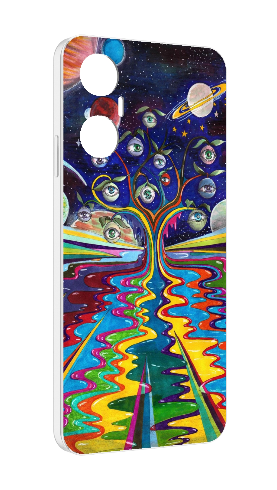 

Чехол MyPads дерево с глазами акварель для Infinix Hot 20 5G, Прозрачный, Tocco
