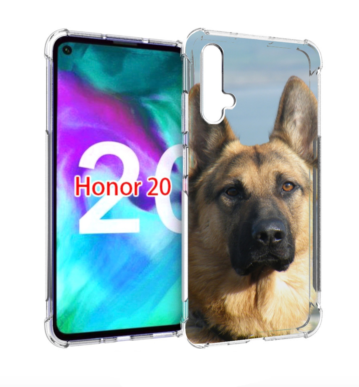 

Чехол бампер MyPads немецкая овчарка для Honor 20, Прозрачный, Tocco