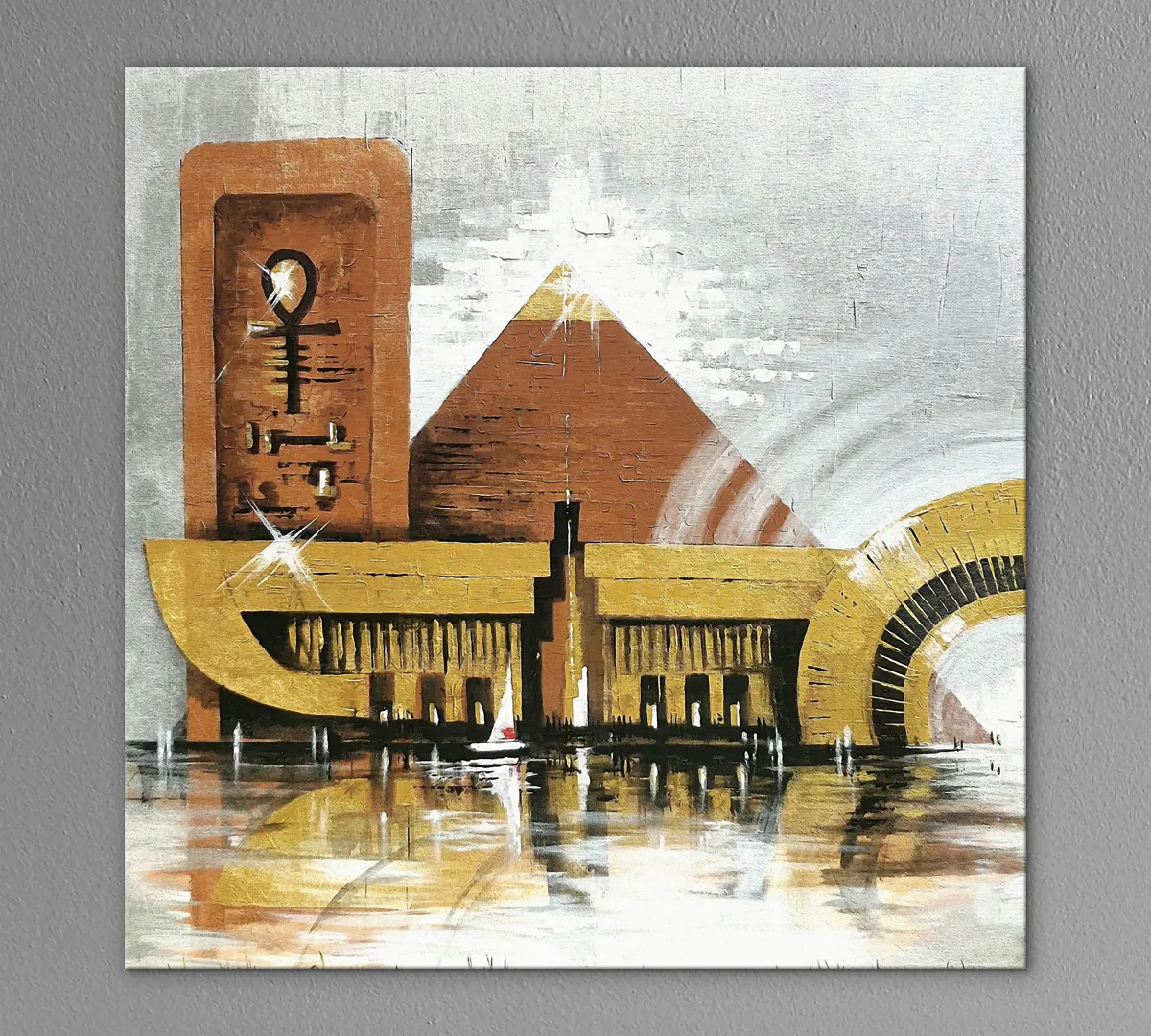 

Картина интерьерная на холсте Poly Print Art Пирамида 40х40 см.