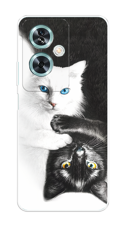 

Чехол на OnePlus Nord N30 SE "Коты Инь-Янь", Черный;белый;голубой, 154950-1