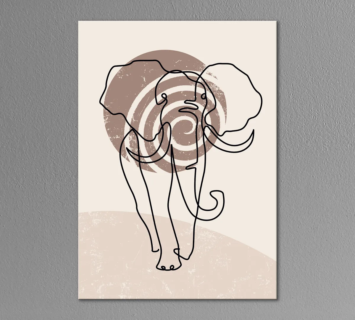 

Картина интерьерная на холсте Poly Print Art Аборигены южных широт - Слон 70х50 см.