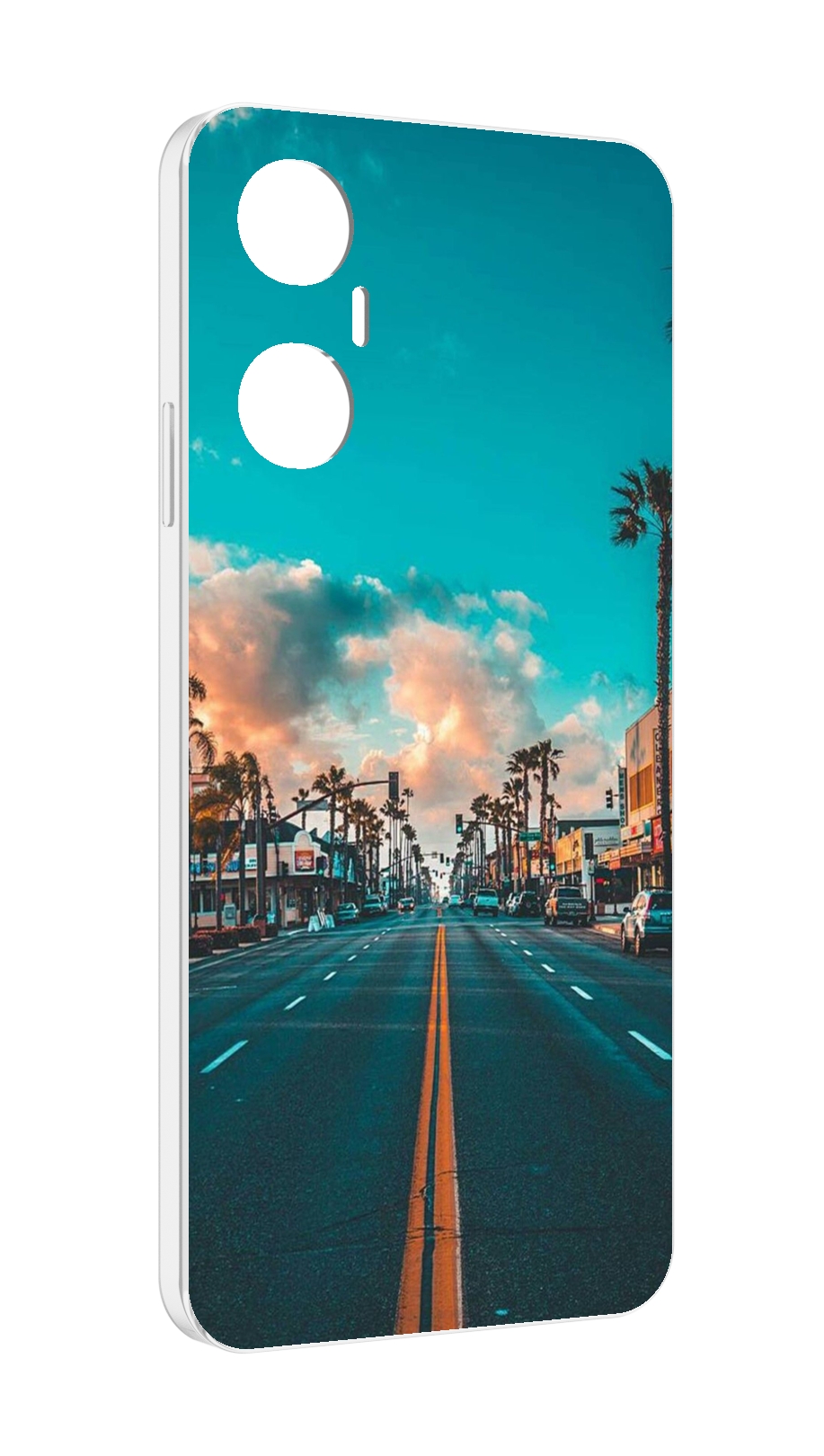 

Чехол MyPads дорога-в-лос-анджелес для Infinix Hot 20 5G, Прозрачный, Tocco