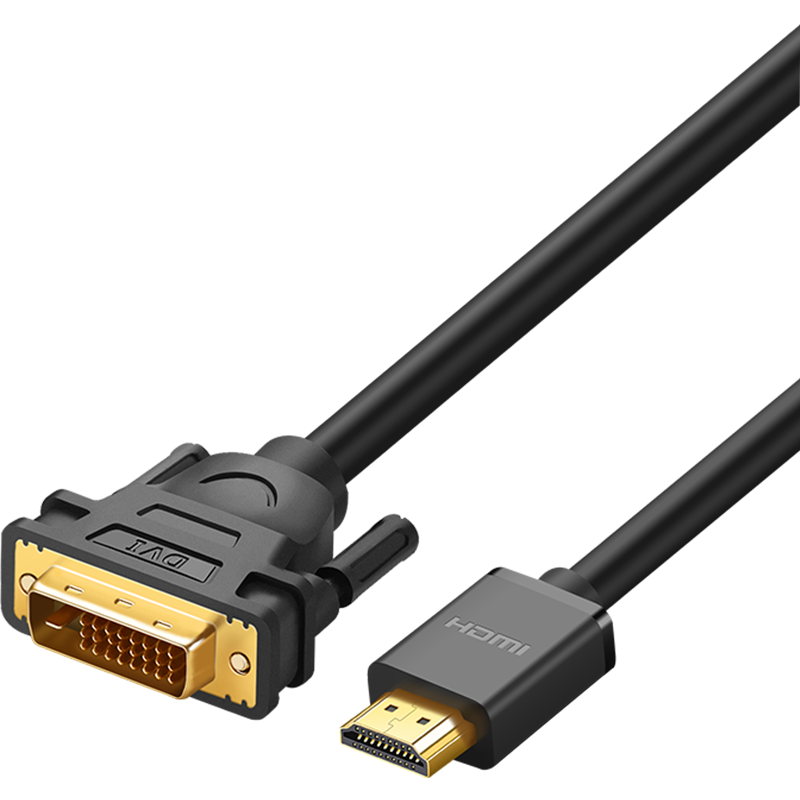 фото Кабель ugreen hdmi - dvi-d (24+1), 30 awg, od 7.3 мм, 1080@60ц, 5 м (10137)