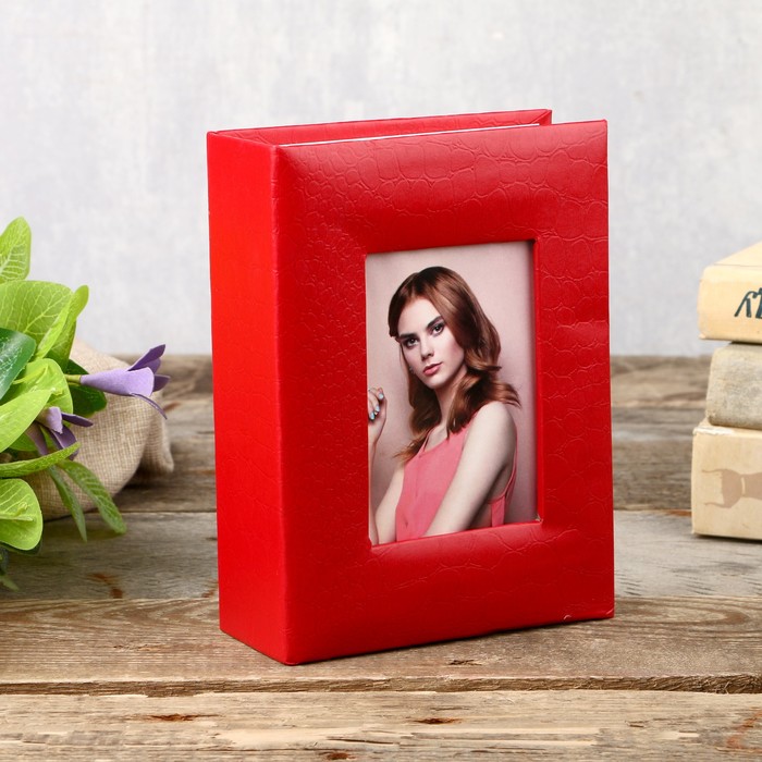 

Фотоальбом на 100 фото 10х15 см "Змеиная кожа" МИКС 16,5х12,5х5 см