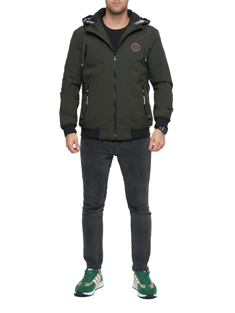 

Спортивная куртка мужская NoBrand AD3367 хаки 50 RU, AD3367