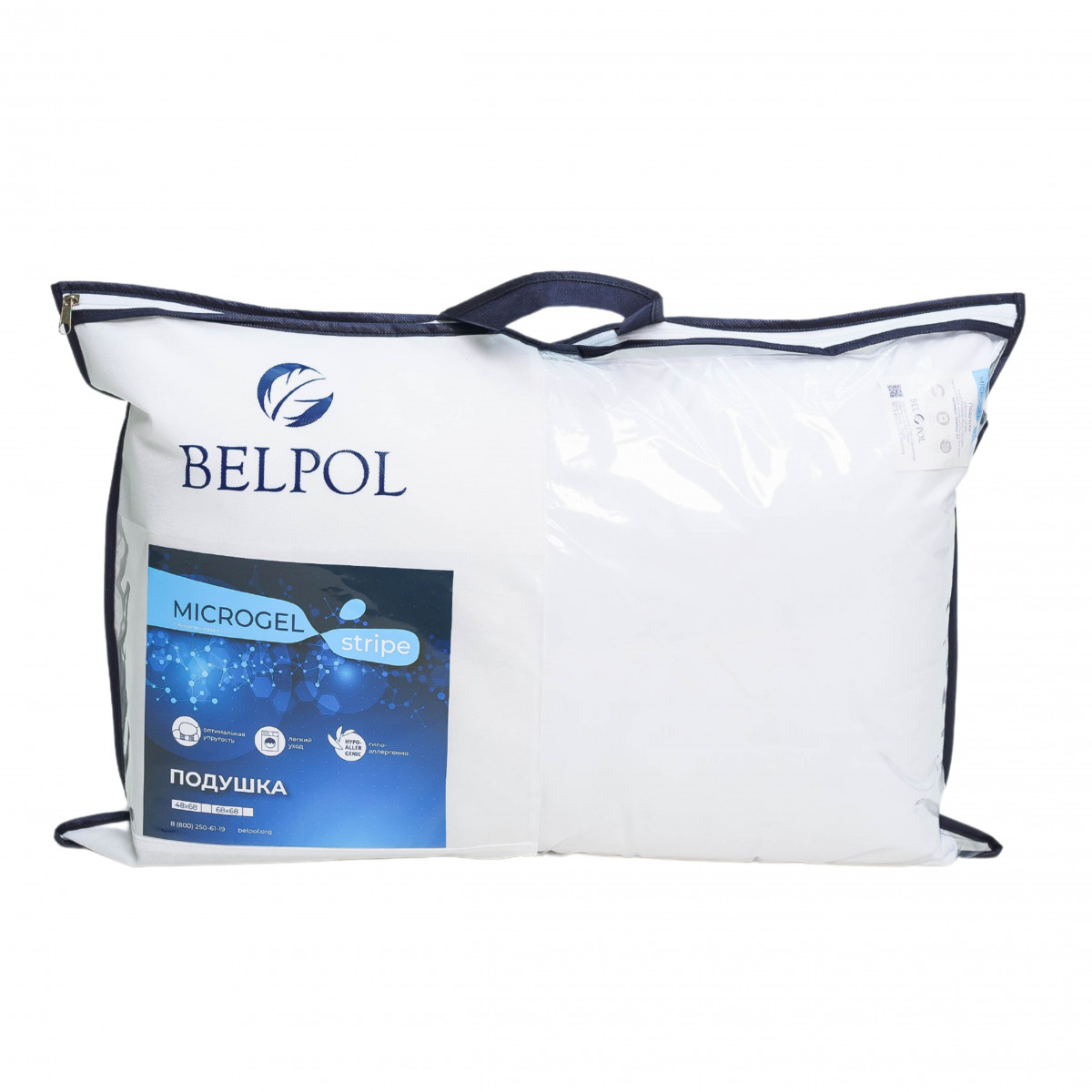 Подушка BelPol MICROGEL Stripe 50х70 искусственный наполнитель в микрофибре