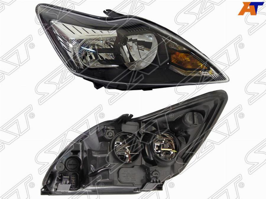 

SAT Фара FORD FOCUS II 08-11 RH черная с электрокорректором