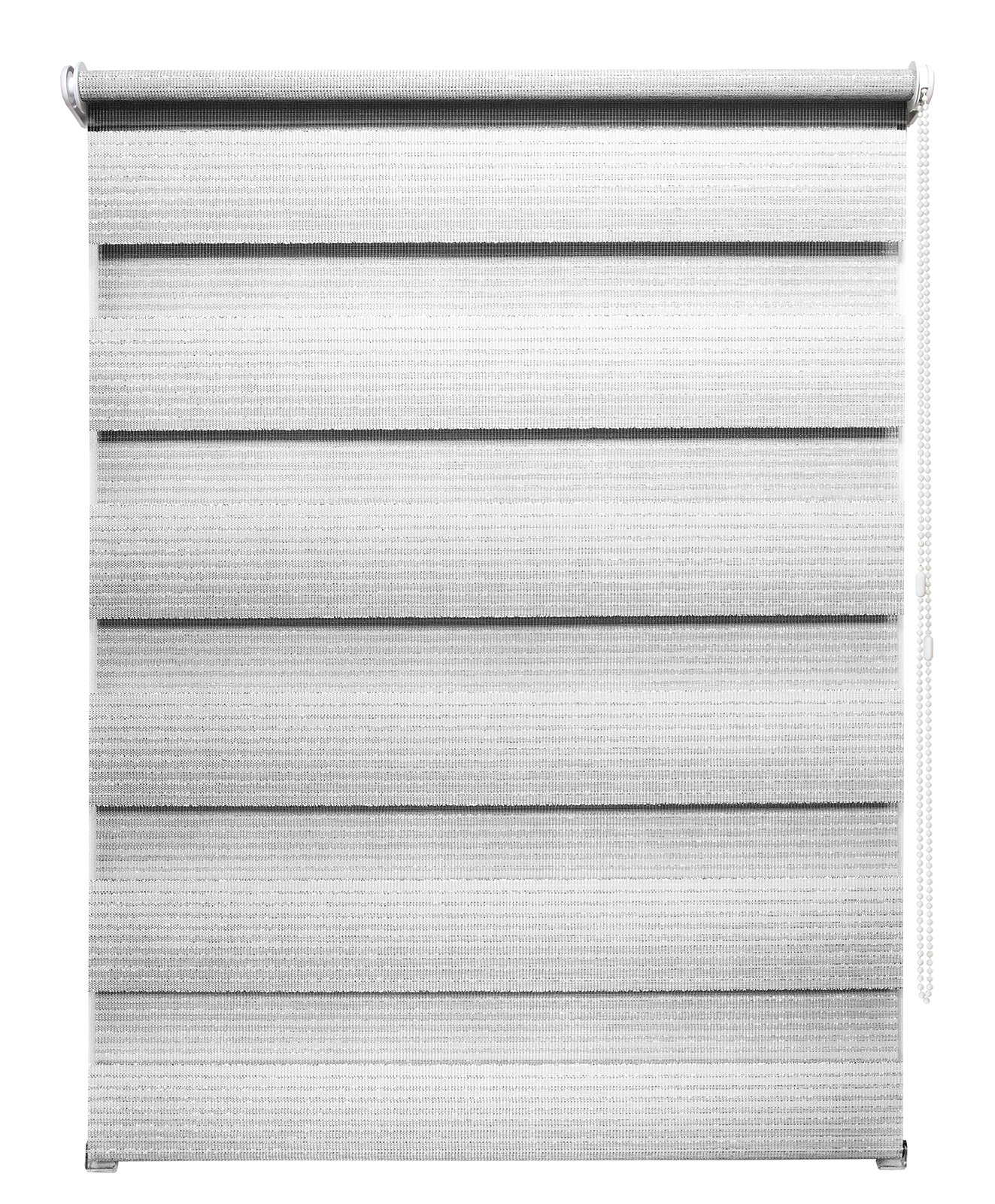 Рулонная штора День/Ночь 50 см х 160 см Люрекс светло-серый