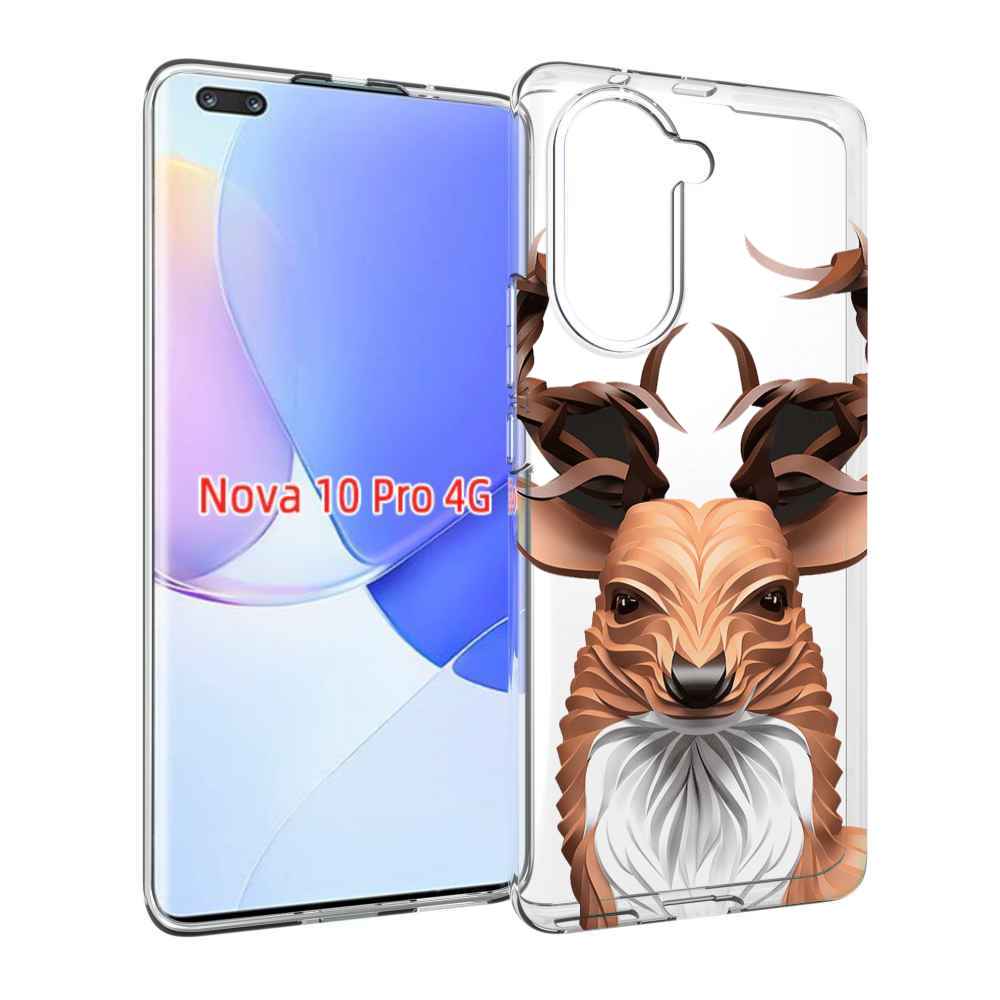 фото Чехол mypads 3d-олень для huawei nova 10 pro противоударный