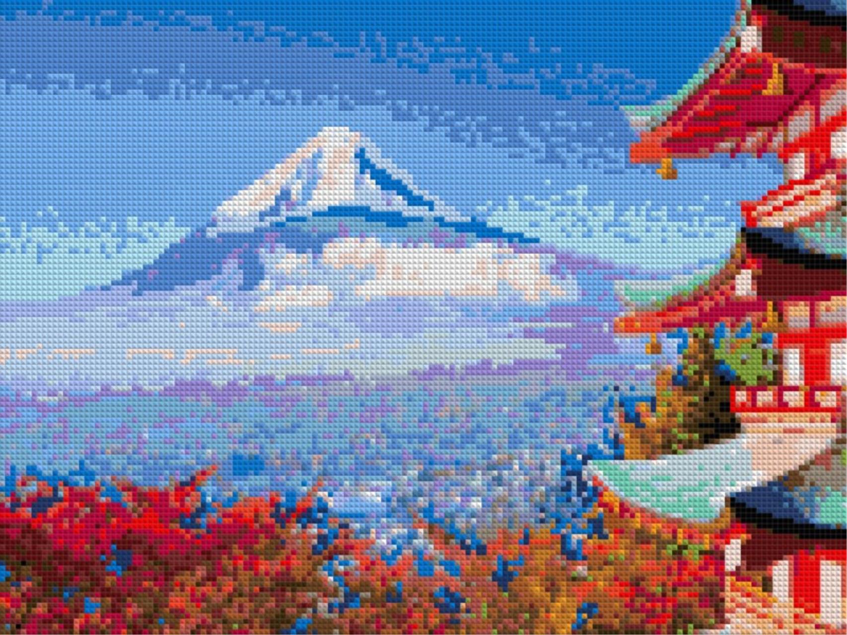 

Алмазная мозаика Lori Природа Японии 30х40 см, Природа Японии