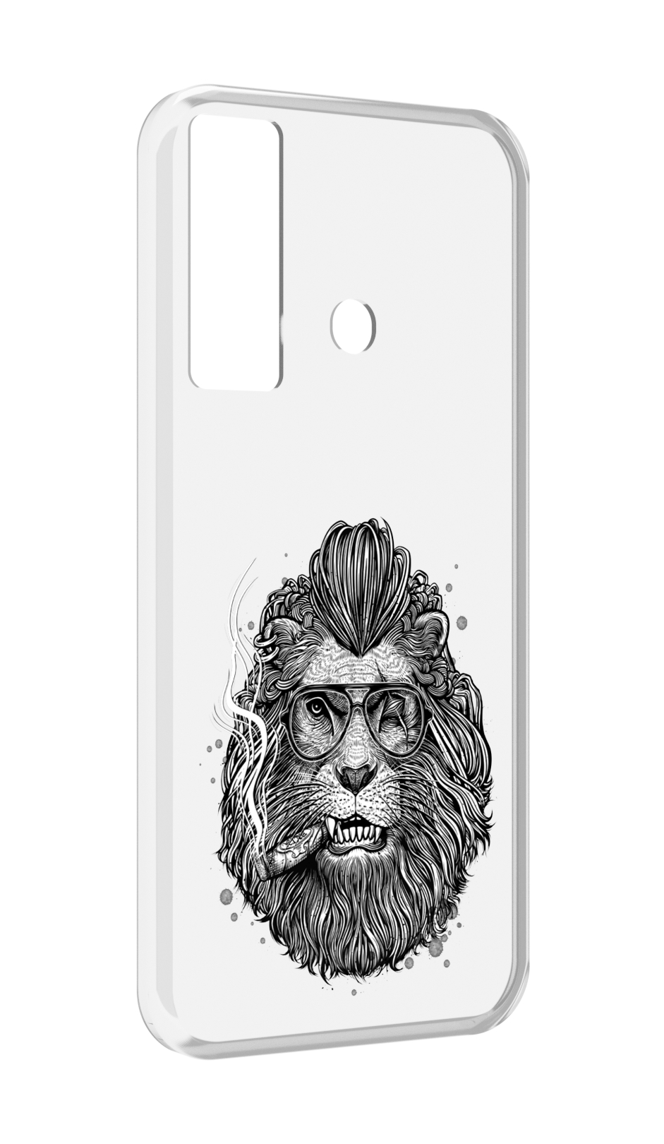 

Чехол MyPads курящий лев для Tecno Camon 17, Прозрачный, Tocco