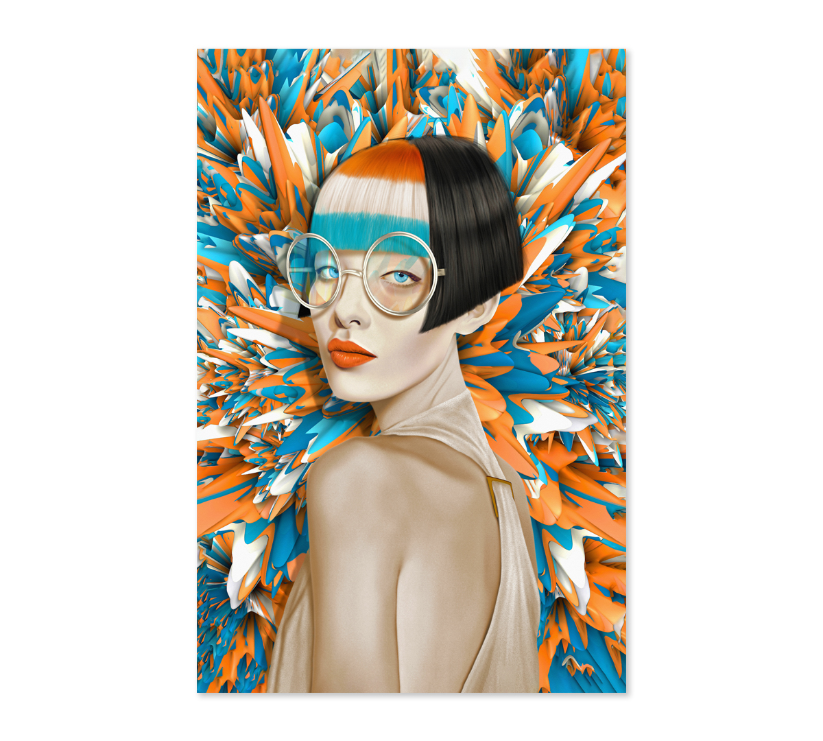 

Картина интерьерная на холсте Poly Print Art Картина Оранжевая феерия 90х60 см.