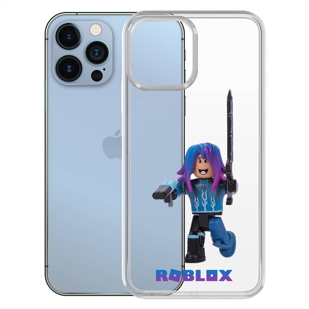 Чехол-накладка Krutoff Clear Case Roblox-Паркурщик для iPhone 13