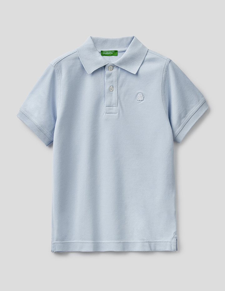 

Поло для мальчиков Benetton цв. голубой р.116, 21A_3089C3135