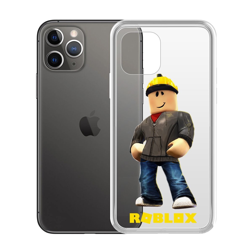 

Чехол-накладка Krutoff Clear Case Roblox-Строитель для iPhone 11 Pro, Прозрачный