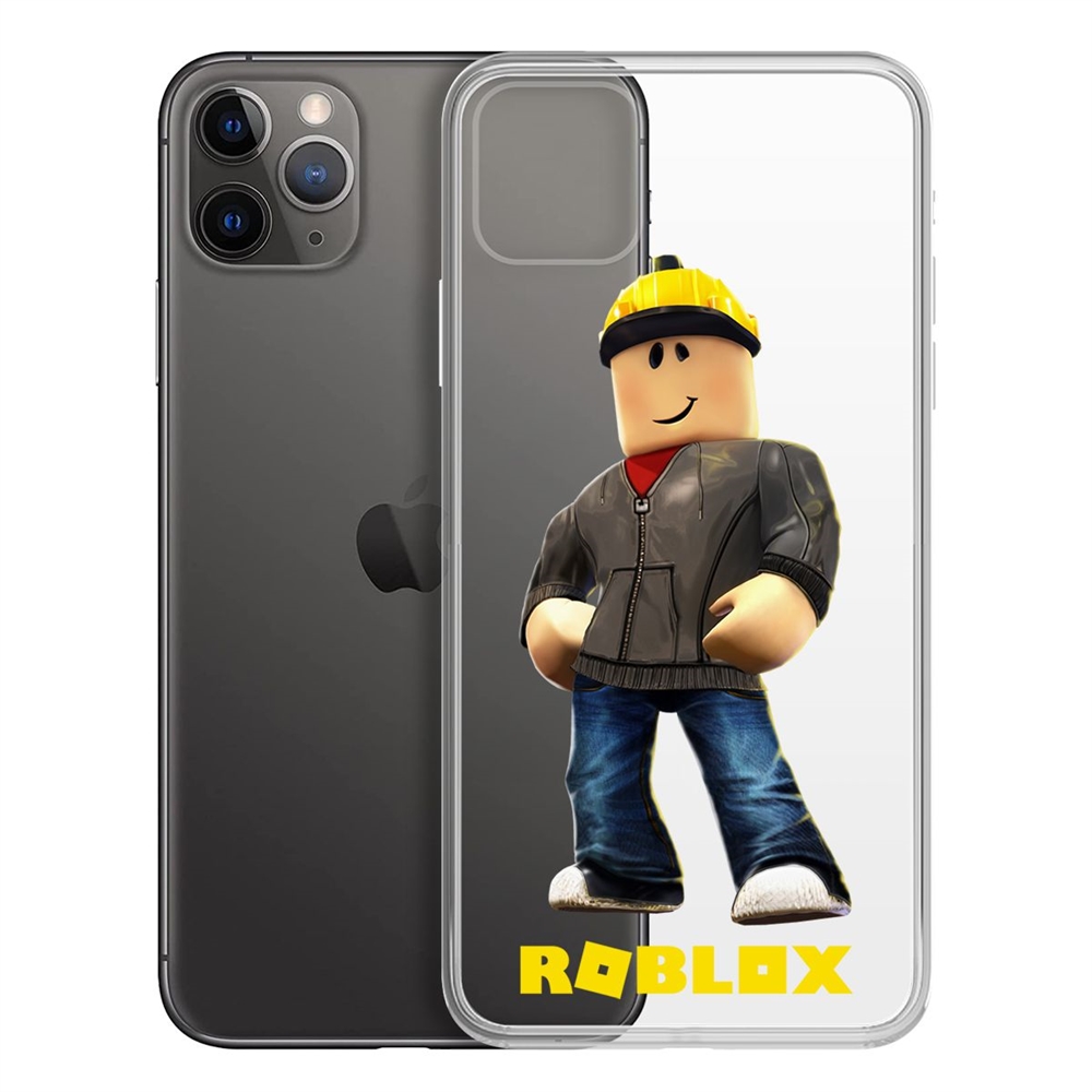 

Чехол-накладка Krutoff Clear Case Roblox-Строитель для iPhone 11 Pro Max, Прозрачный