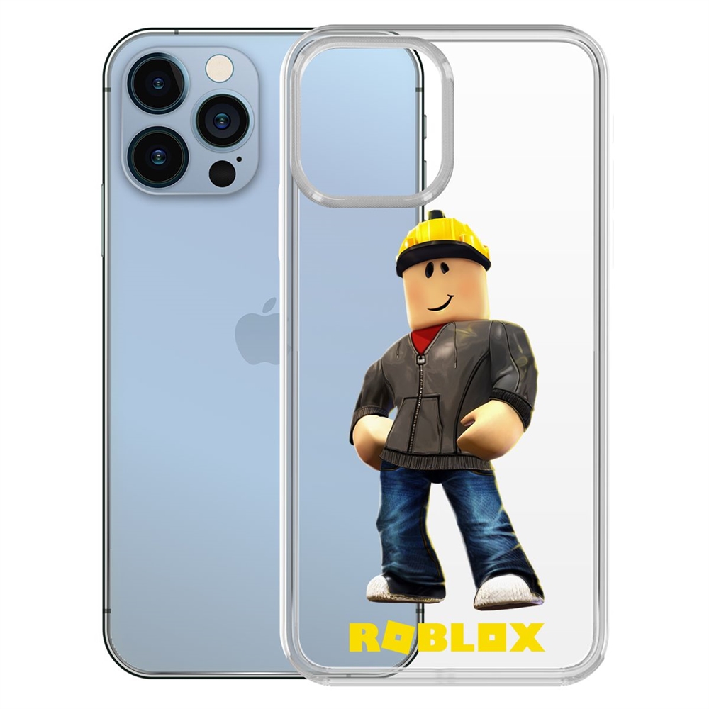 

Чехол-накладка Krutoff Clear Case Roblox-Строитель для iPhone 13, Прозрачный