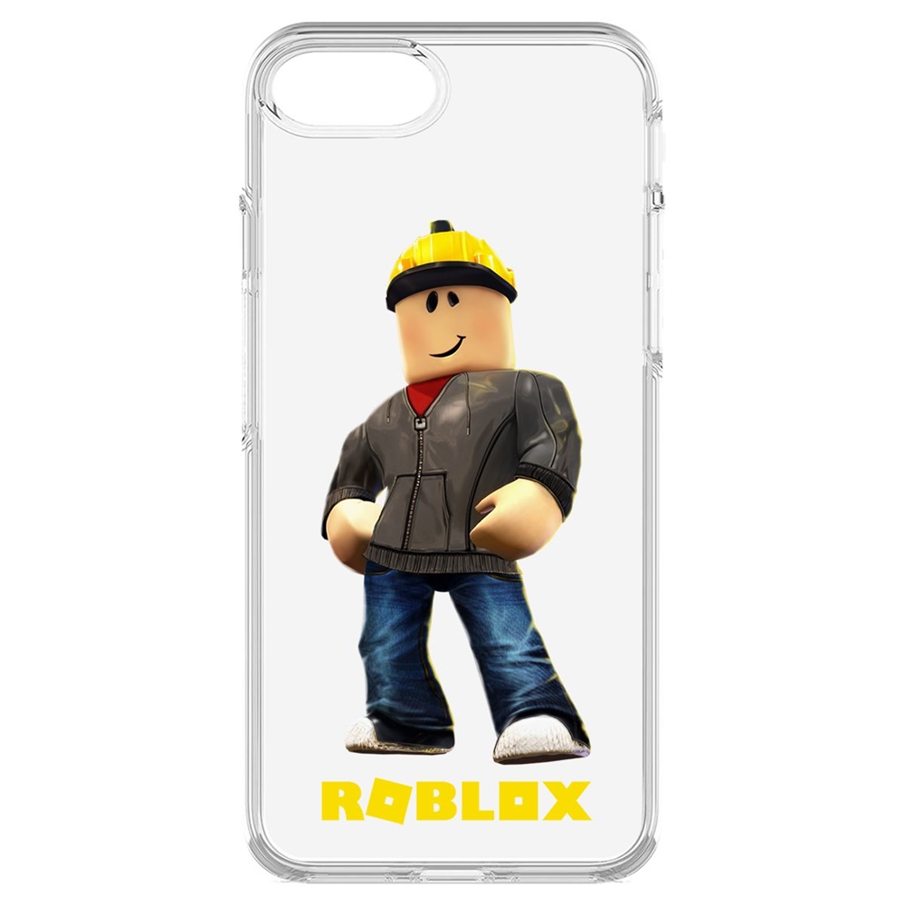 

Чехол-накладка Krutoff Clear Case Roblox-Строитель для iPhone 7/8/SE, Прозрачный