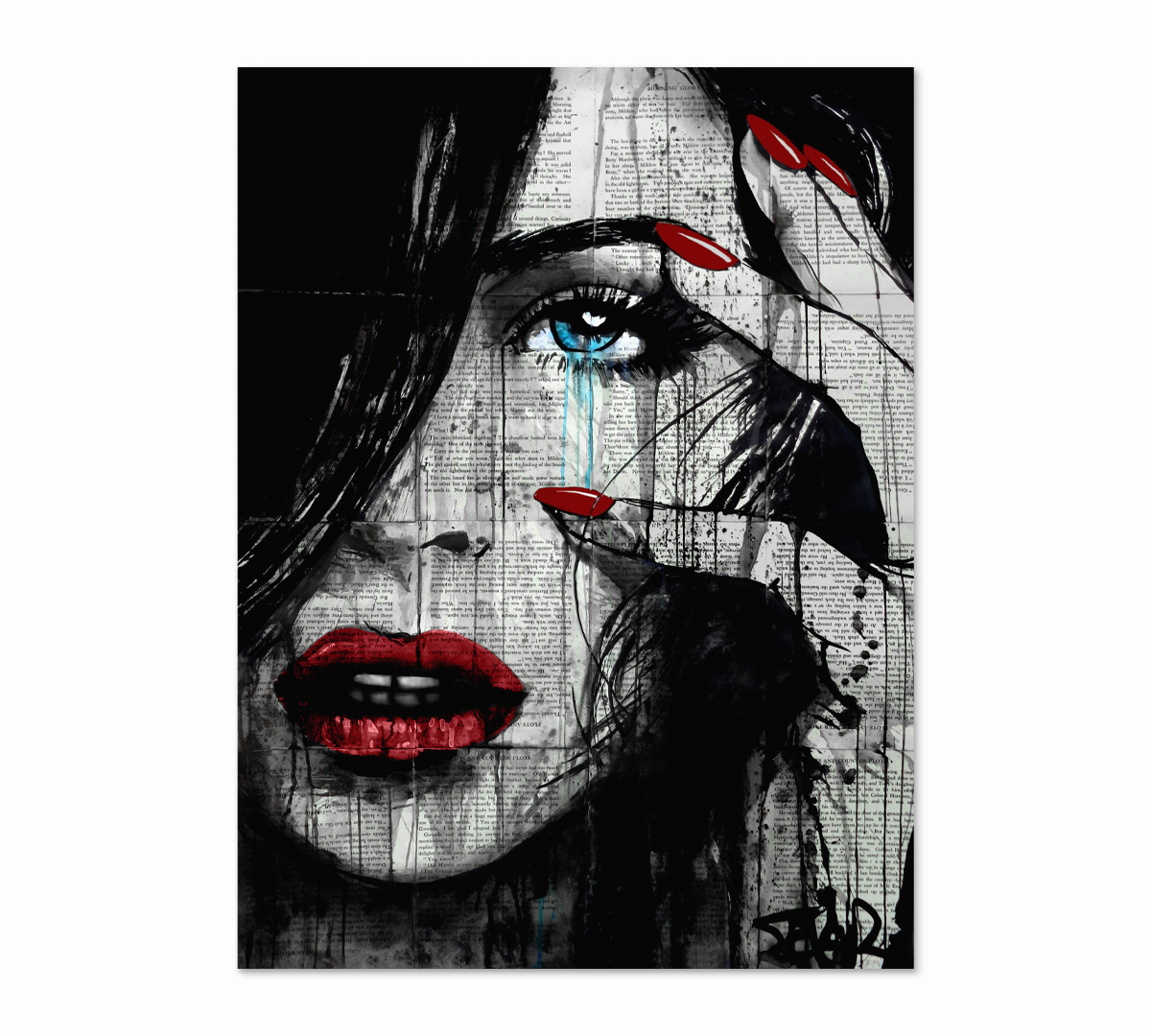 

Картина интерьерная на холсте Poly Print Art Газетный романтизм Луи Джовера 6 60х40 см.