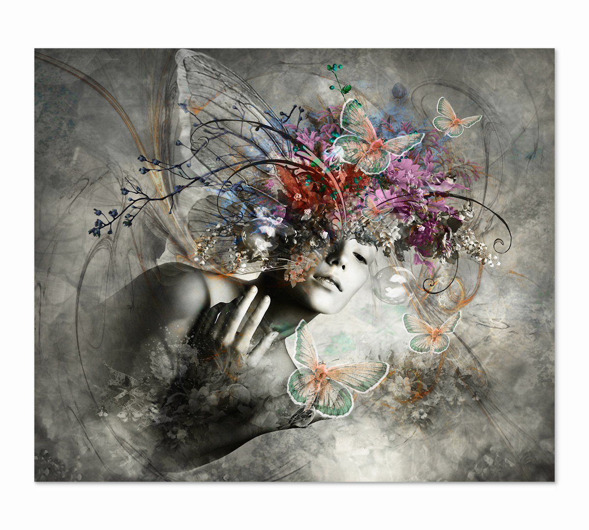 

Картина интерьерная на холсте Poly Print Art Полевая нимфа 60х50 см.