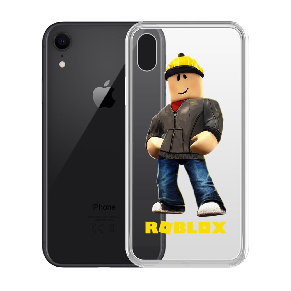 

Чехол-накладка Krutoff Clear Case Roblox-Строитель для iPhone XR, Прозрачный