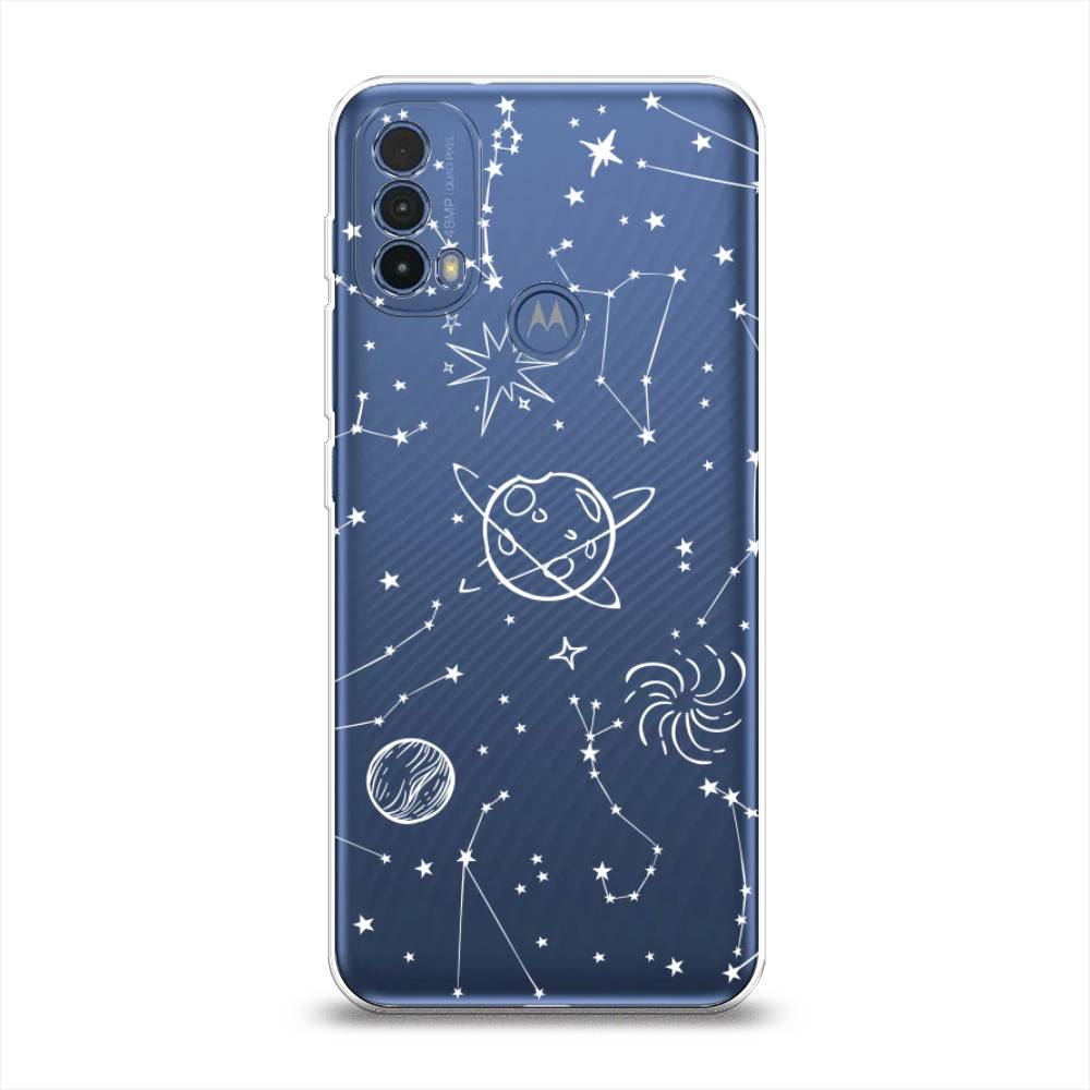 

Чехол на Lenovo K14 Plus "Планеты в космосе", Белый, 243550-2