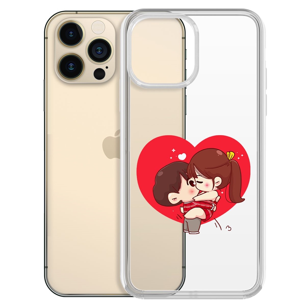

Чехол-накладка Krutoff Clear Case Аниме любовь для iPhone 13 Pro Max, Прозрачный