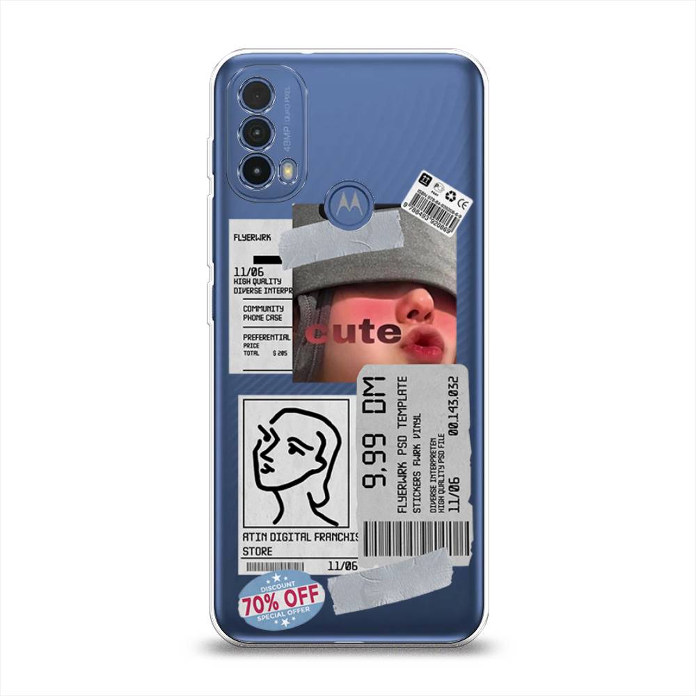 

Чехол на Lenovo K14 Plus "Cute girl collage", Розовый;серый;голубой, 243550-6