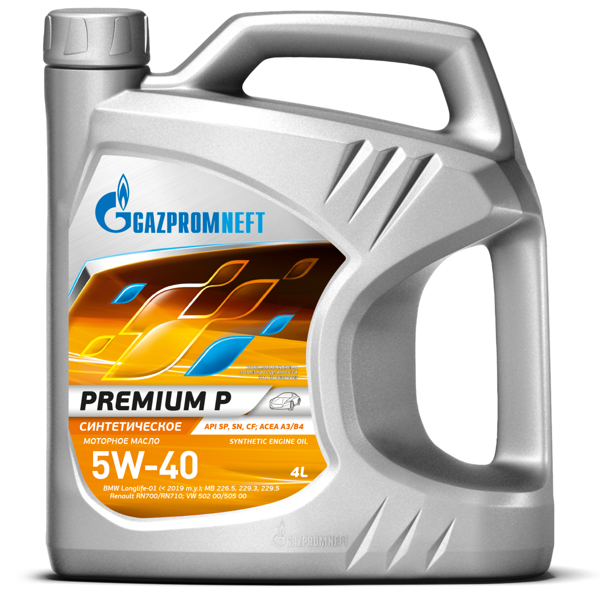 

Масло моторное Gazpromneft P 5W-40, 4 л, Premium P