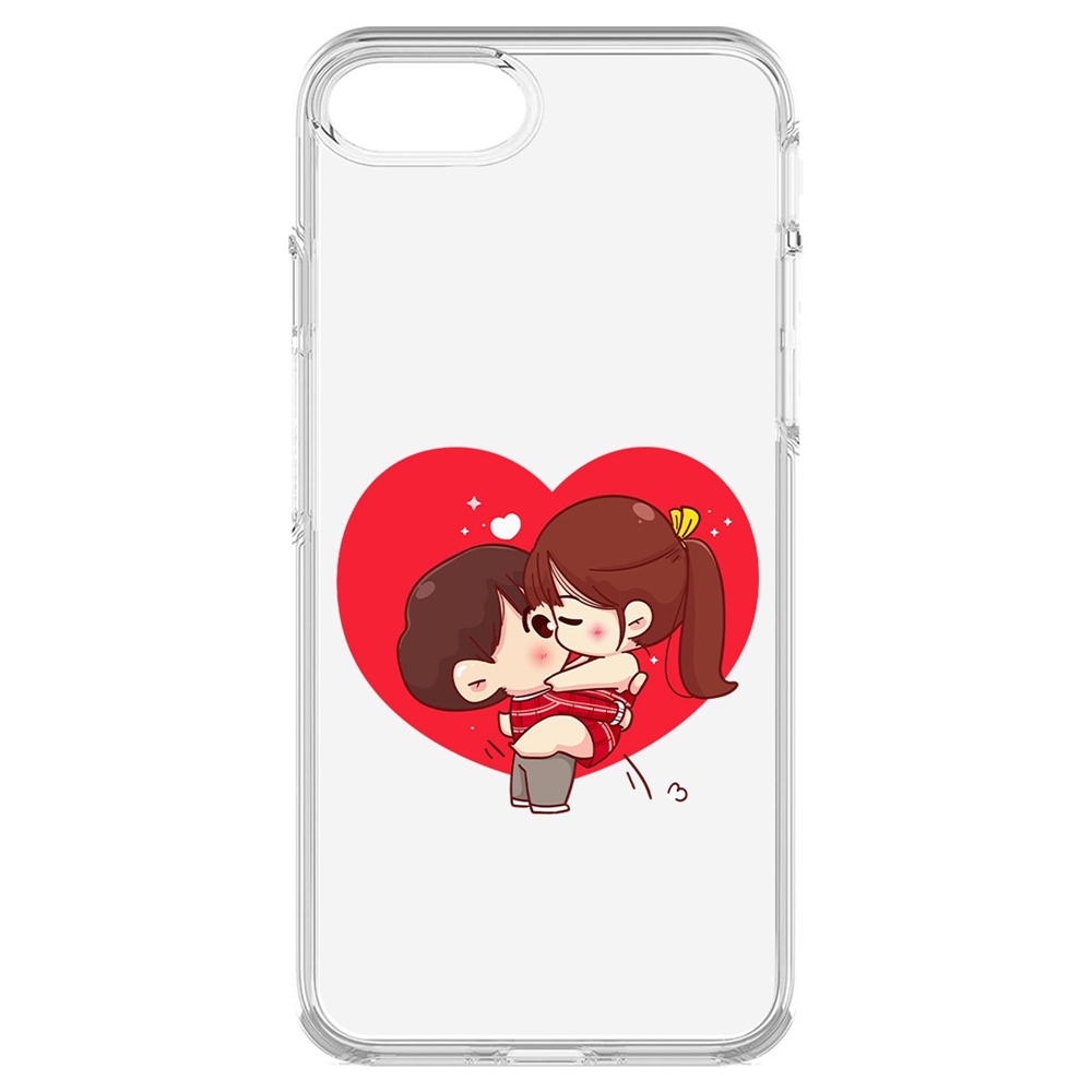 

Чехол-накладка Krutoff Clear Case Аниме любовь для iPhone 7/8/SE