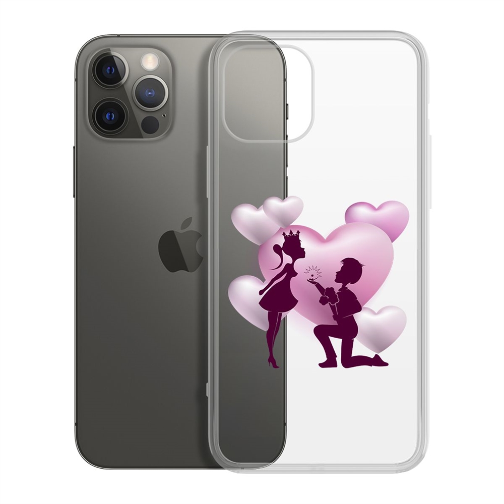 

Чехол-накладка Krutoff Clear Case Будь моей для iPhone 12 Pro Max, Прозрачный