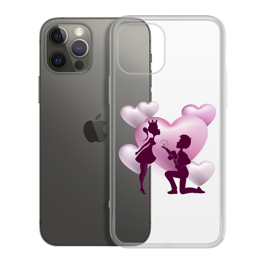 Чехол-накладка Krutoff Clear Case Будь моей для iPhone 12/12 Pro