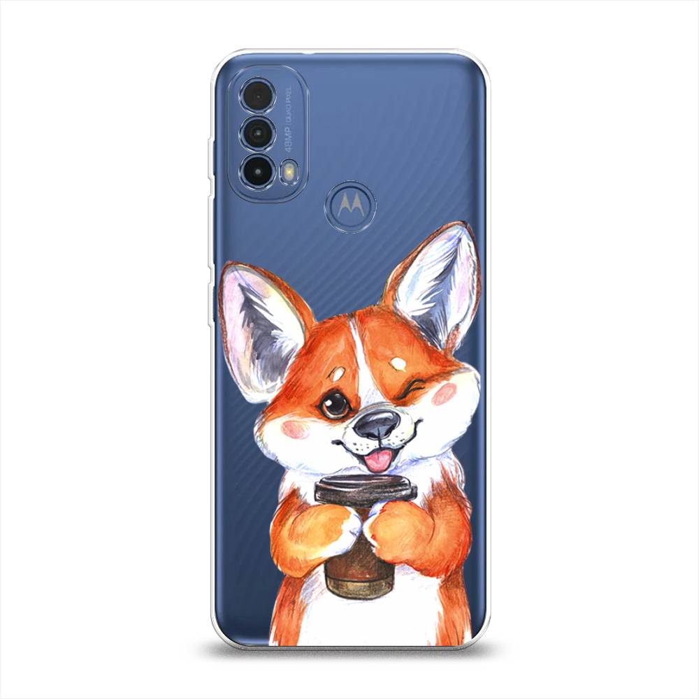 

Чехол на Lenovo K14 Plus "Корги с кофе", Оранжевый;белый, 243550-4