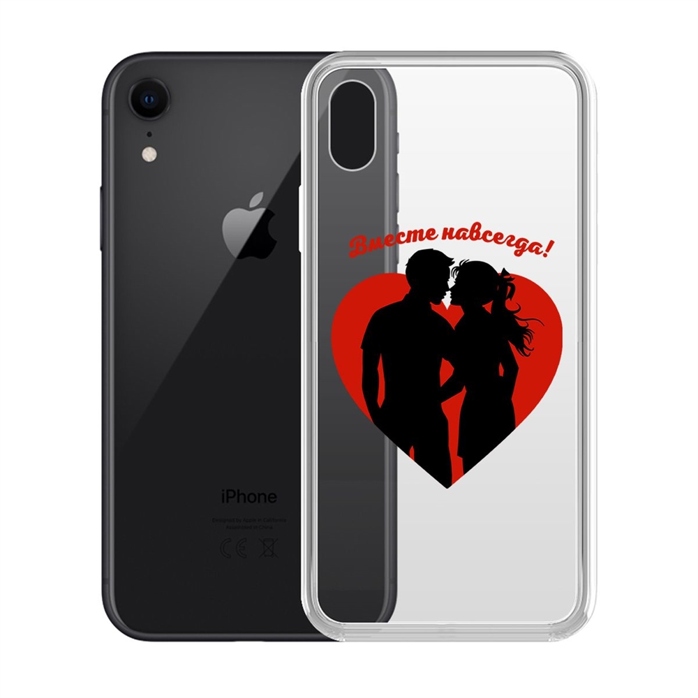 

Чехол-накладка Krutoff Clear Case Вместе навсегда для iPhone XR, Прозрачный