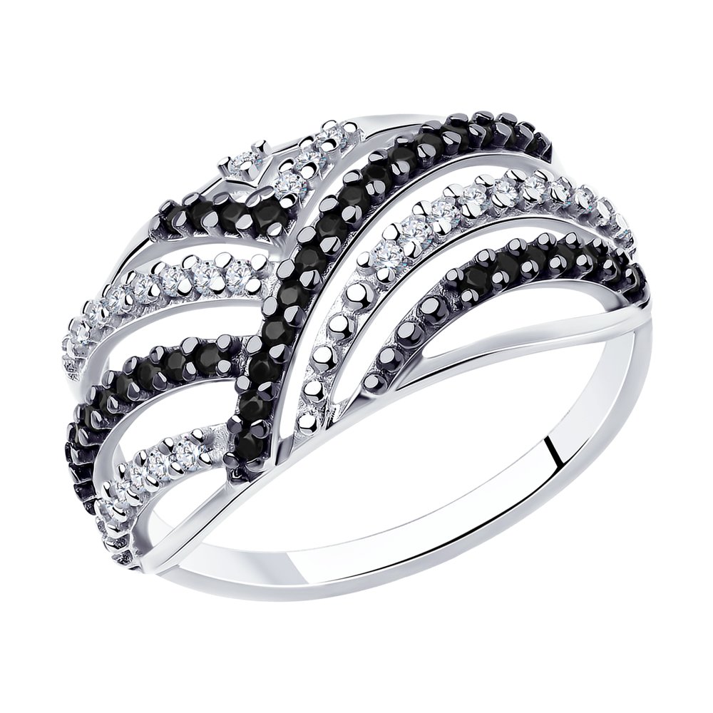 Кольцо из серебра с фианитом р.17.5 Diamant 94-110-00785-1