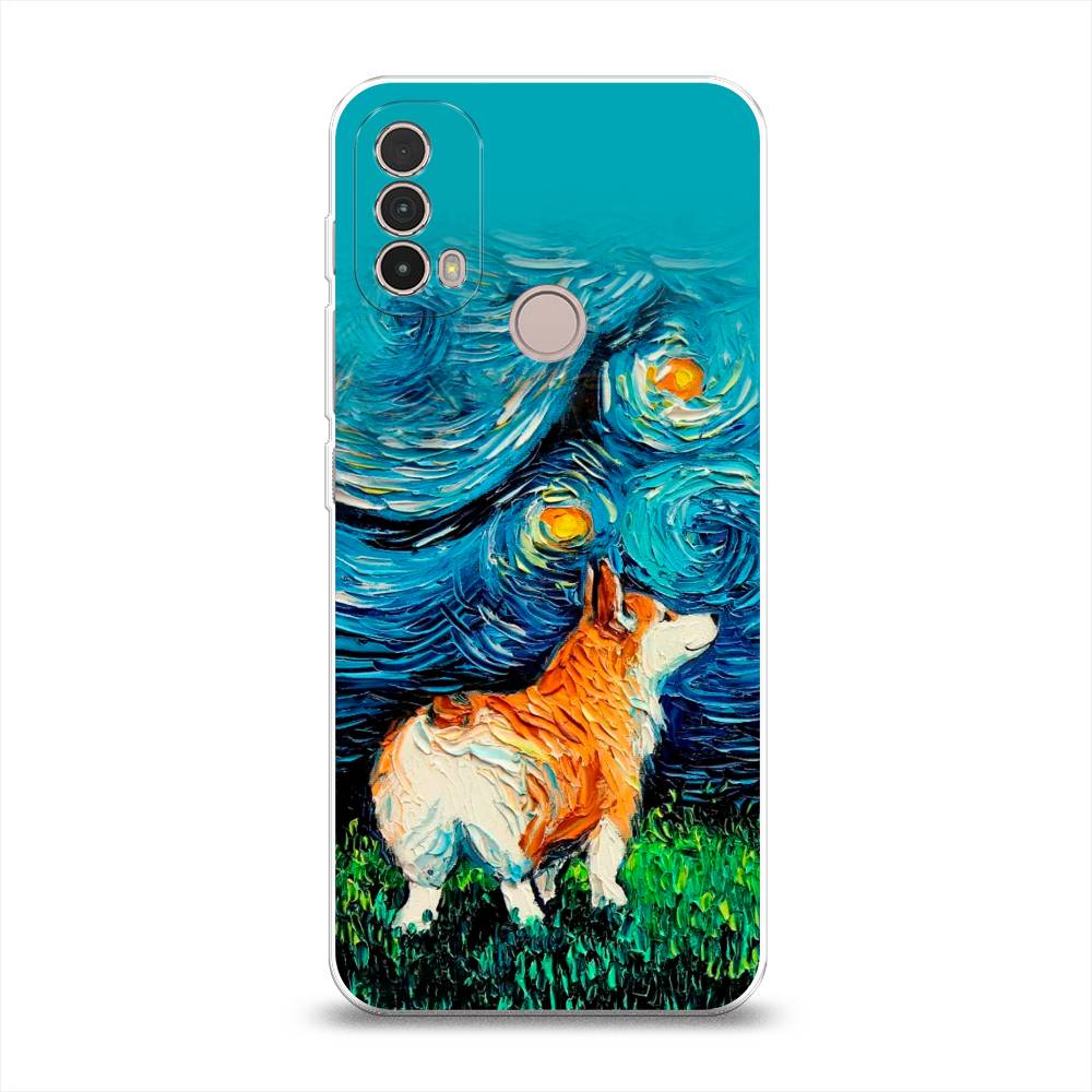 

Чехол на Lenovo K14 Plus "Корги звёздная ночь", Коричневый;белый;зеленый, 243650-1