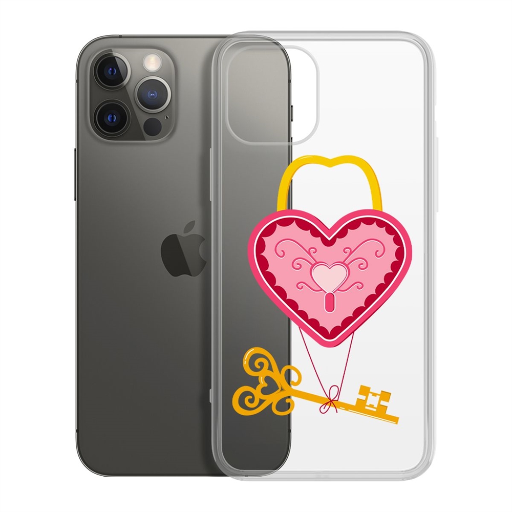 

Чехол-накладка Krutoff Clear Case Ключ от сердца для iPhone 12 Pro Max