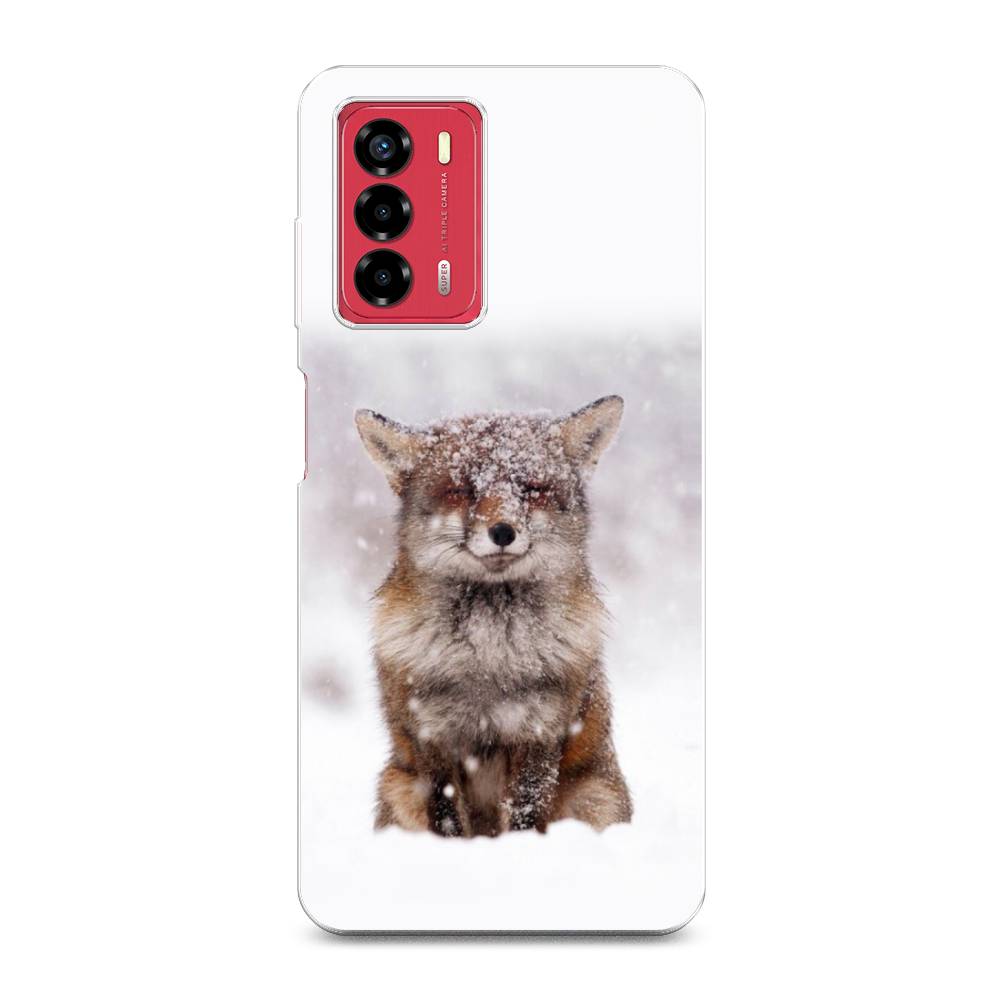 

Чехол на ZTE Blade A72 "Зимняя лиса", Белый;серый;коричневый, 135650-1