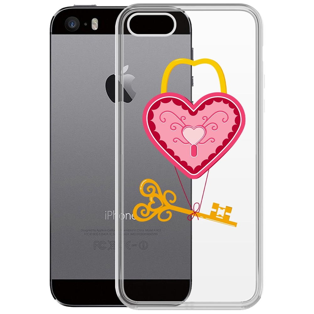 

Чехол-накладка Krutoff Clear Case Ключ от сердца для iPhone 5/5s