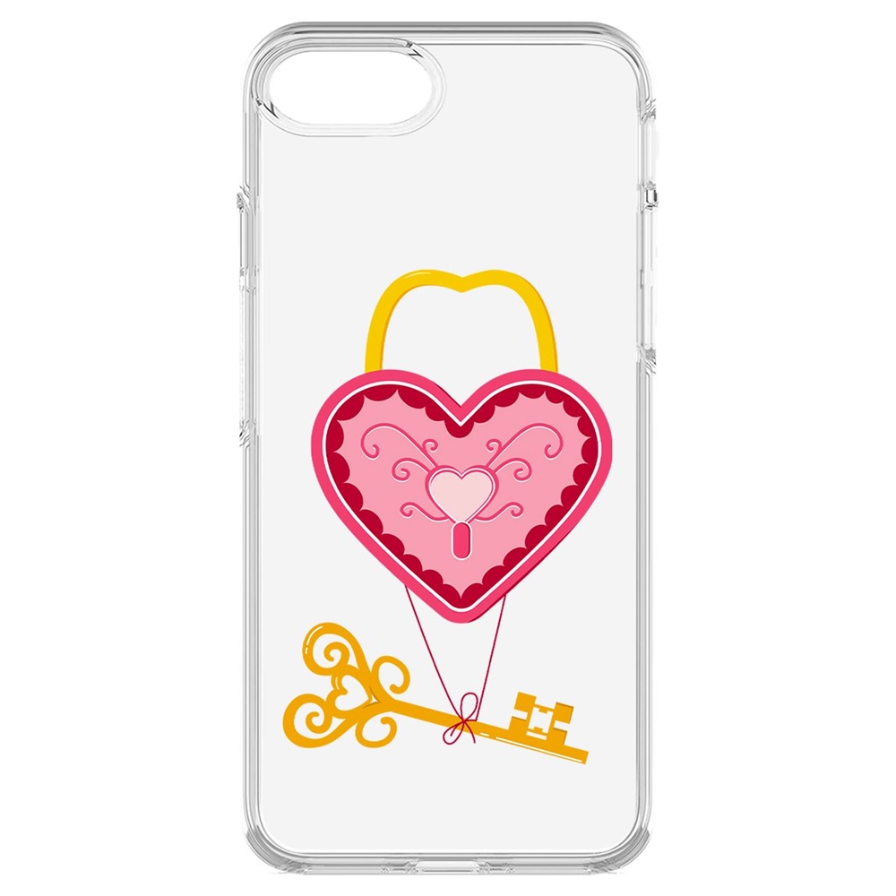 

Чехол-накладка Krutoff Clear Case Ключ от сердца для iPhone 7/8/SE