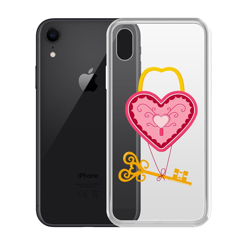 

Чехол-накладка Krutoff Clear Case Ключ от сердца для iPhone XR